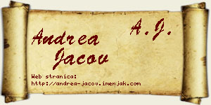 Andrea Jačov vizit kartica